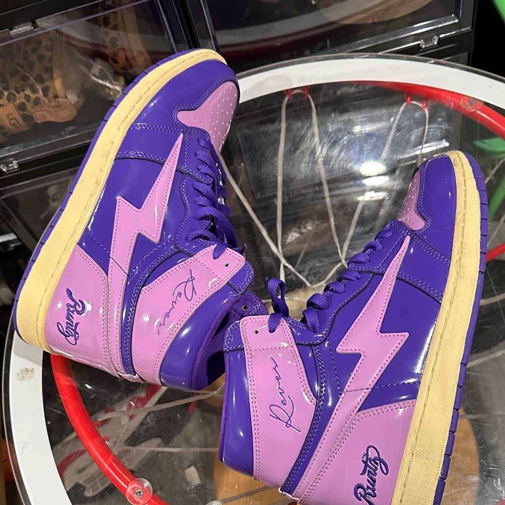 Kool Kiy 420 Runtz Purple and Pink High-Top Sneakers - Picture 6 of 8
